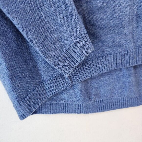 Lord & Taylor Extra Fine Merino Wool Pullover Sweater Blue Knit Women's S - Picture 4 of 6